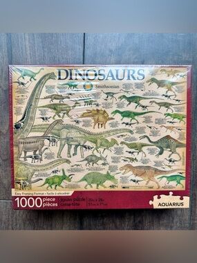 Aquarius Smithsonian Dinosaurs 1000-Piece Jigsaw Puzzle – New & Sealed – 20"x28"